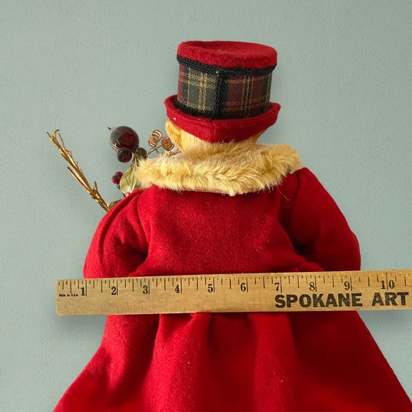 20” Elegantly Dressed Holiday Ceramic Dog Figurine Golden Retriever Yellow Lab - Picture 13 of 13